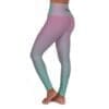 1 Peter 5:7 Teal & Pink Gradient High Waisted Yoga Leggings