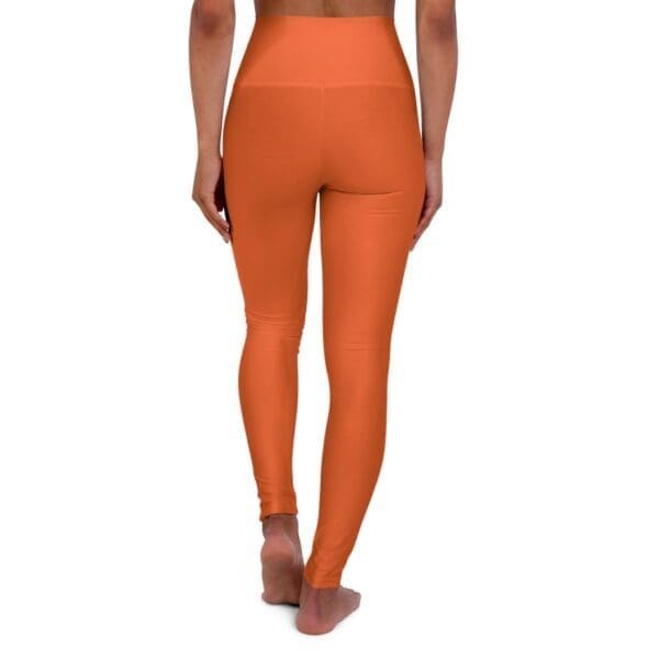 John 3:16 Orange & Silver High Waisted Yoga Leggings