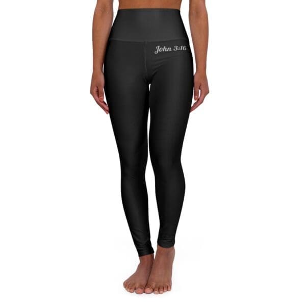 16382899071263531597_2048.jpeg John 3:16 Black & Silver High Waisted Yoga Leggings