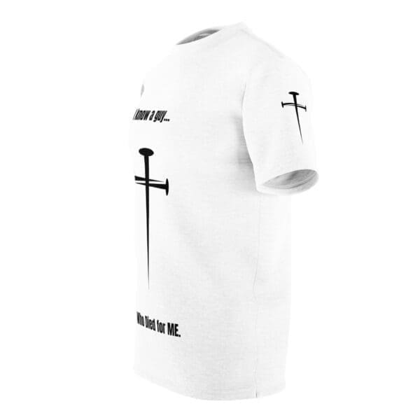 I Know a Guy Who Died For Me Unisex Cut & Sew Tee