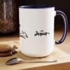 I I Start My Mornings with Jesus Two-Tone, 15oz Coffee Mugs