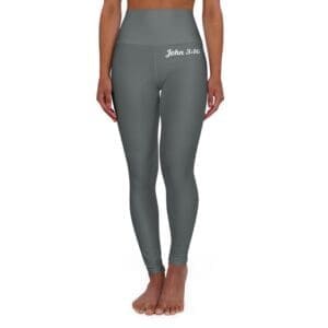 John 3:16 Silver & White High Waisted Yoga Leggings