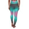 Joshua 1:9 Black, Pink, & Teal Gradient High Waisted Yoga Leggings