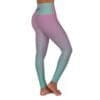 1 Peter 5:7 Teal & Pink Gradient High Waisted Yoga Leggings