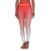 Phillipians 4:13 Red & White Gradient High Waisted Yoga Leggings