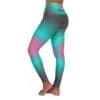 Joshua 1:9 Black, Pink, & Teal Gradient High Waisted Yoga Leggings