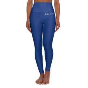 7163507834295361309_2048.jpeg John 3:16 Navy Blue & Silver High Waisted Yoga Leggings