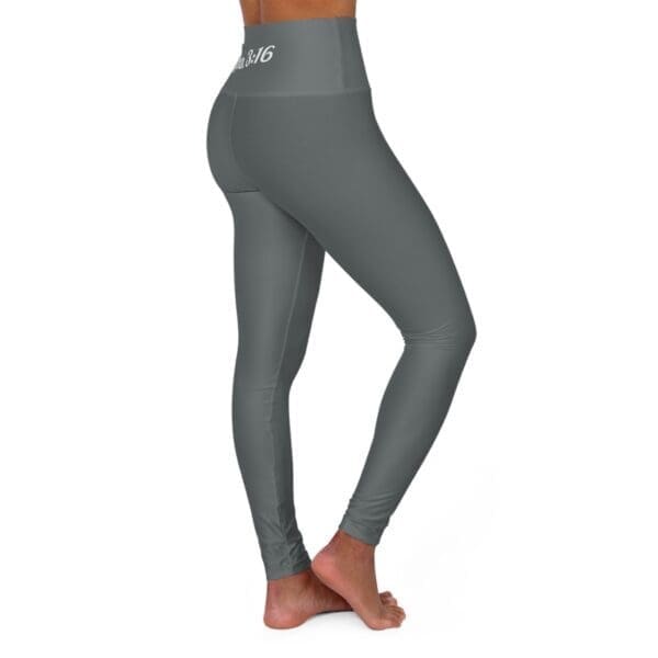 John 3:16 Silver & White High Waisted Yoga Leggings