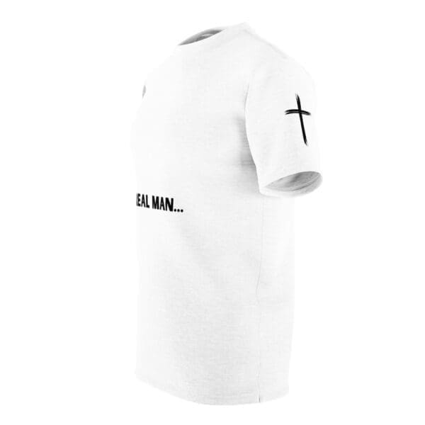 9341440554553680461_2048.jpeg A Real Man Carries His Cross Daily... Unisex Cut & Sew Tee