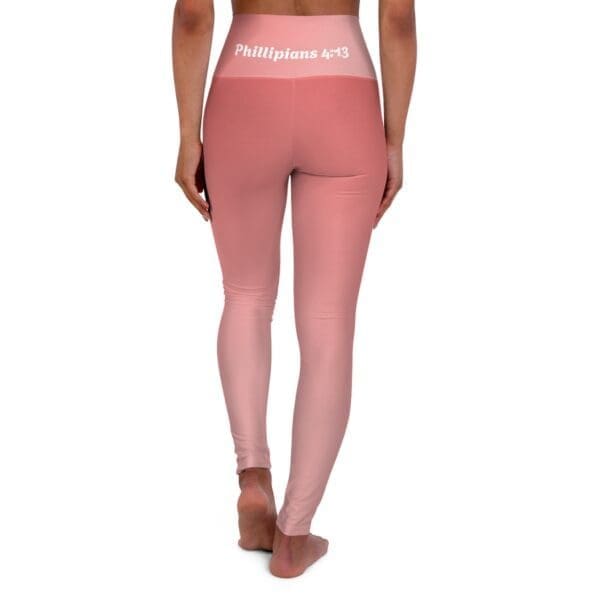 9905482605996899309_2048.jpeg Phillipians 4:13 Red & Pink Gradient High Waisted Yoga Leggings